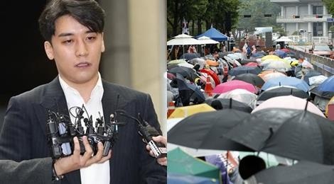 Hang tram nguoi bieu tinh truoc dinh Tong thong Han Quoc vi vu Seungri hinh anh