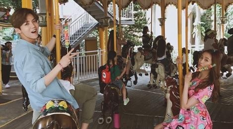 Loc Ham dua Quan Hieu Dong di du lich giua tin don chia tay hinh anh