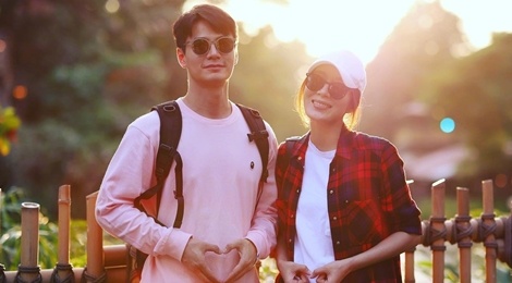 Duong Di xuat hien voi bung bau 7 thang hinh anh