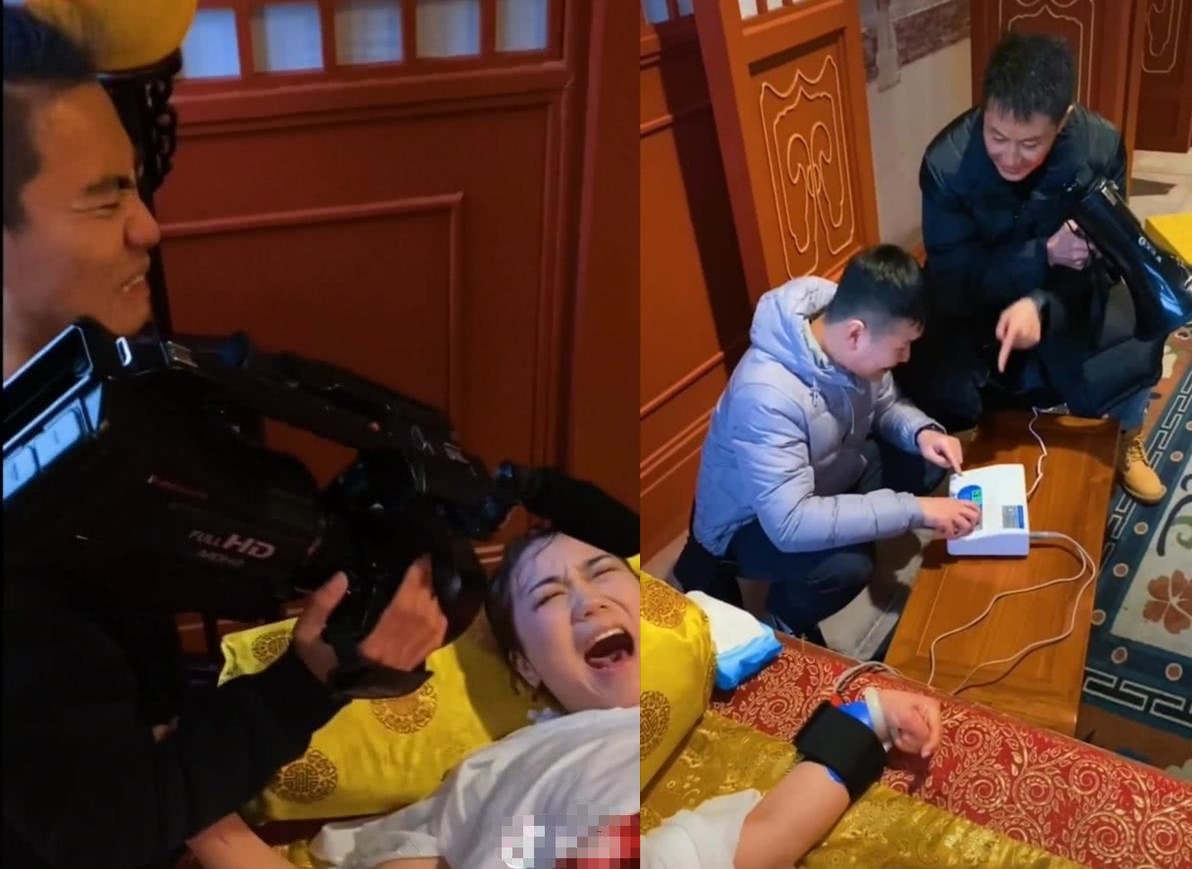 Hau truong quay canh sinh con, roi xuong vuc trong phim Trung Quoc hinh anh