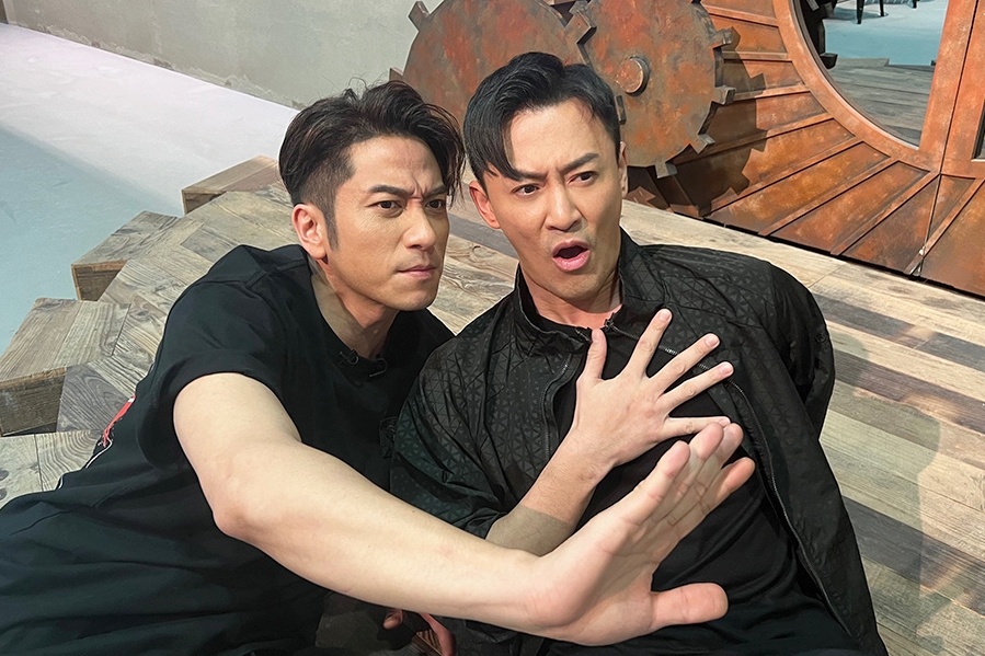 Lam Phong va Ngo Trac Hy tai hien canh phim 'Song long dai Duong' hinh anh