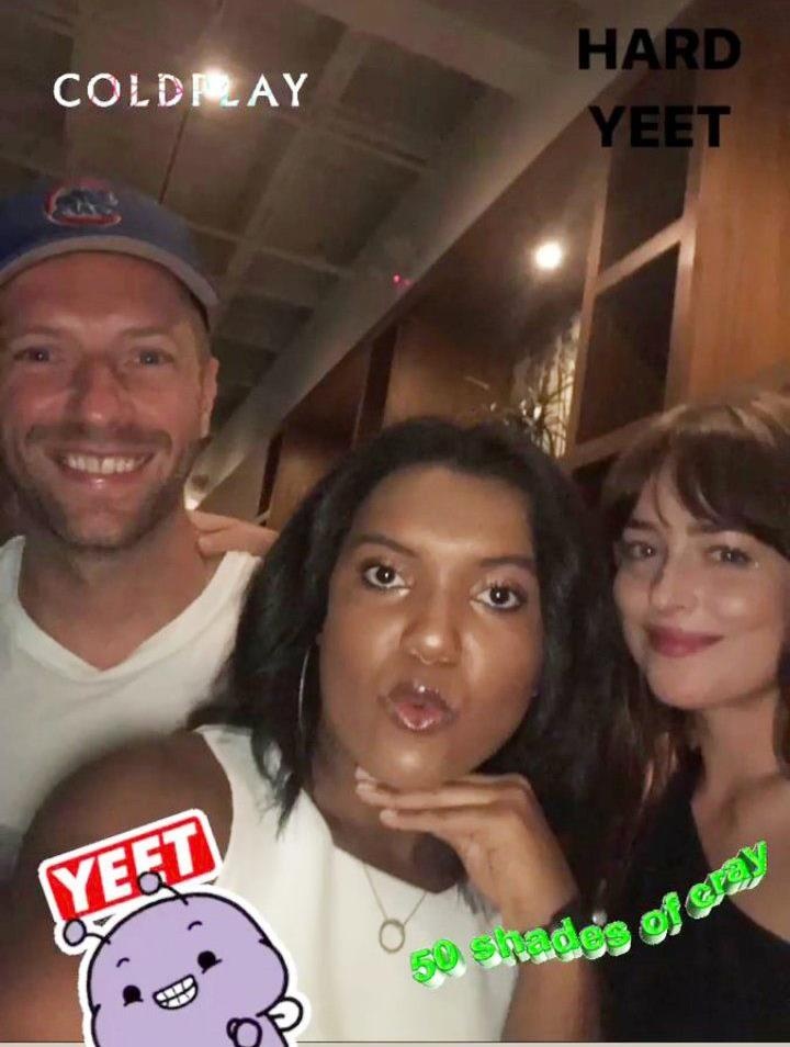 Mỹ nhân '50 Sắc thái’ tái hợp thủ lĩnh nhóm Coldplay ảnh 2 My nhan '50 Sac thai’ tai hop thu linh nhom Coldplay anh 2