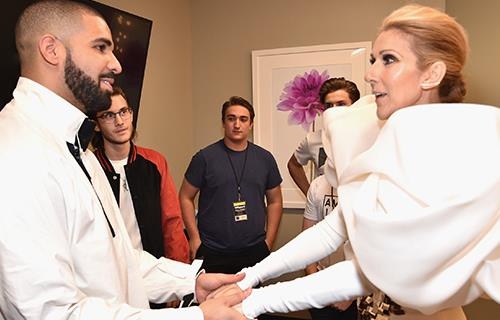 Celine Dion nan ni Drake dung xam hinh co tren nguoi hinh anh