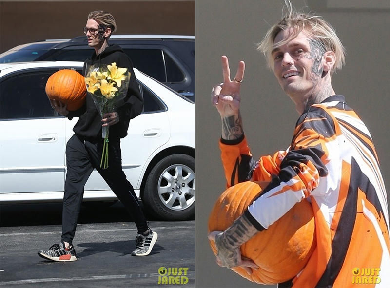 Aaron Carter xam hinh len mat anh 1