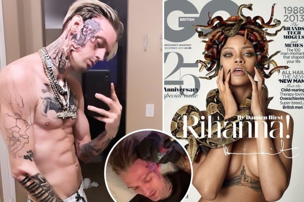 Aaron Carter xam hinh len mat anh 2