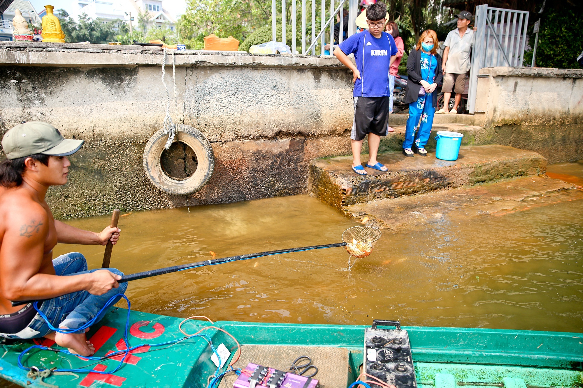 Ca cung ong Tao bi chich dien ngay truoc mat nguoi tha o TP.HCM hinh anh