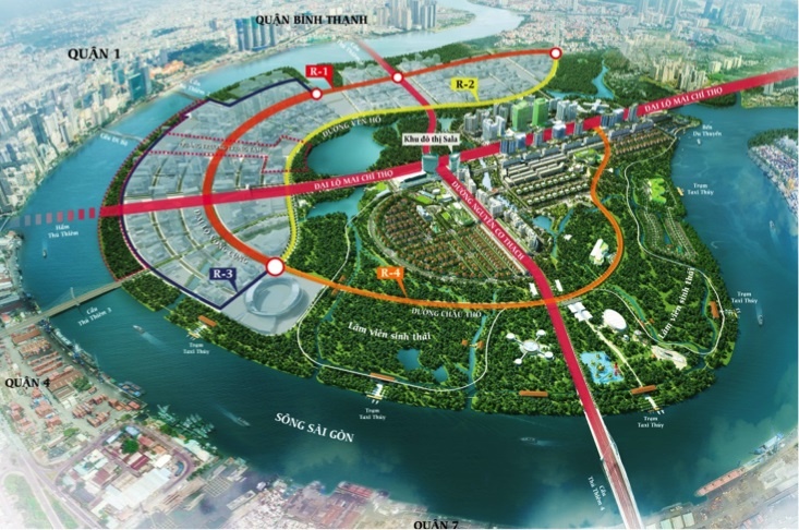 5 dieu can biet ve 4 con duong 'dat nhat hanh tinh' o Thu Thiem hinh anh