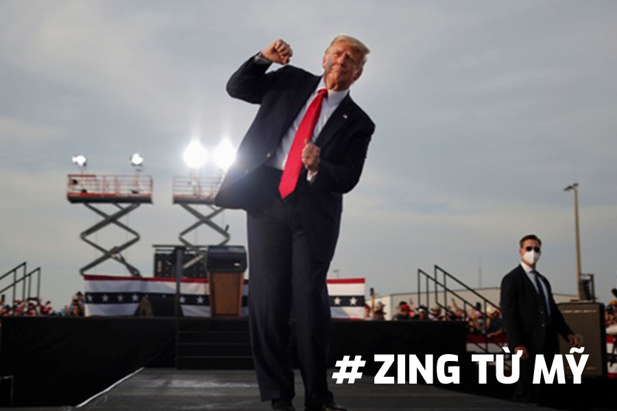 Zing tu My: Ong Trump dang thua doi thu Biden khoang 10 diem hinh anh