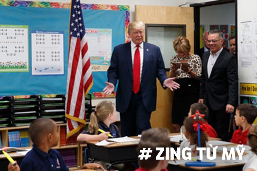 Zing tu My: Tien gui con di nha tre ham nong tranh luan Trump - Biden hinh anh