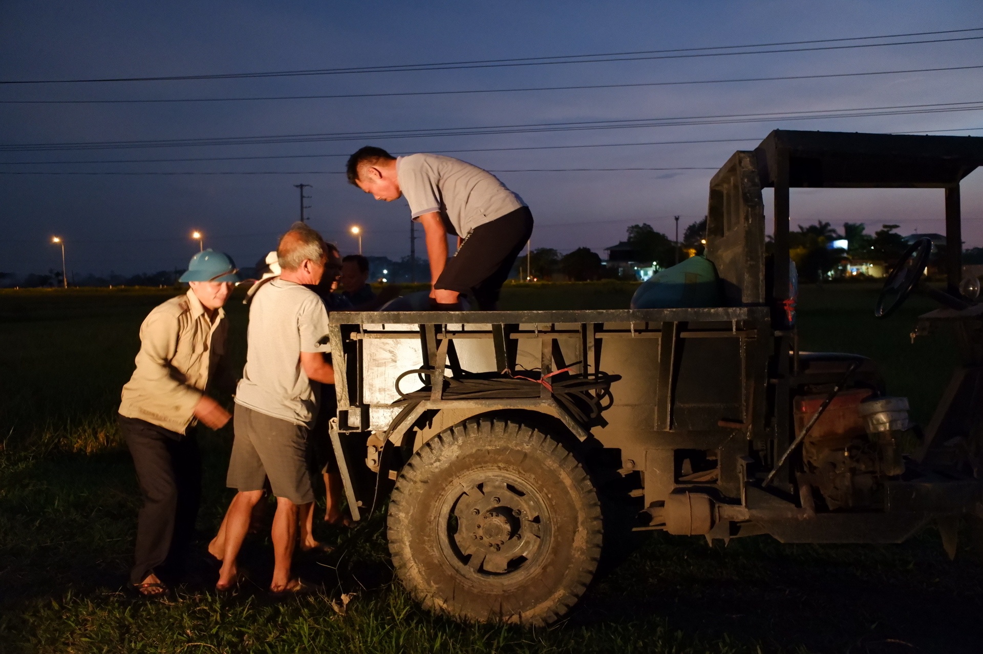 nguoi dan gat lua trong dem tranh nang anh 4