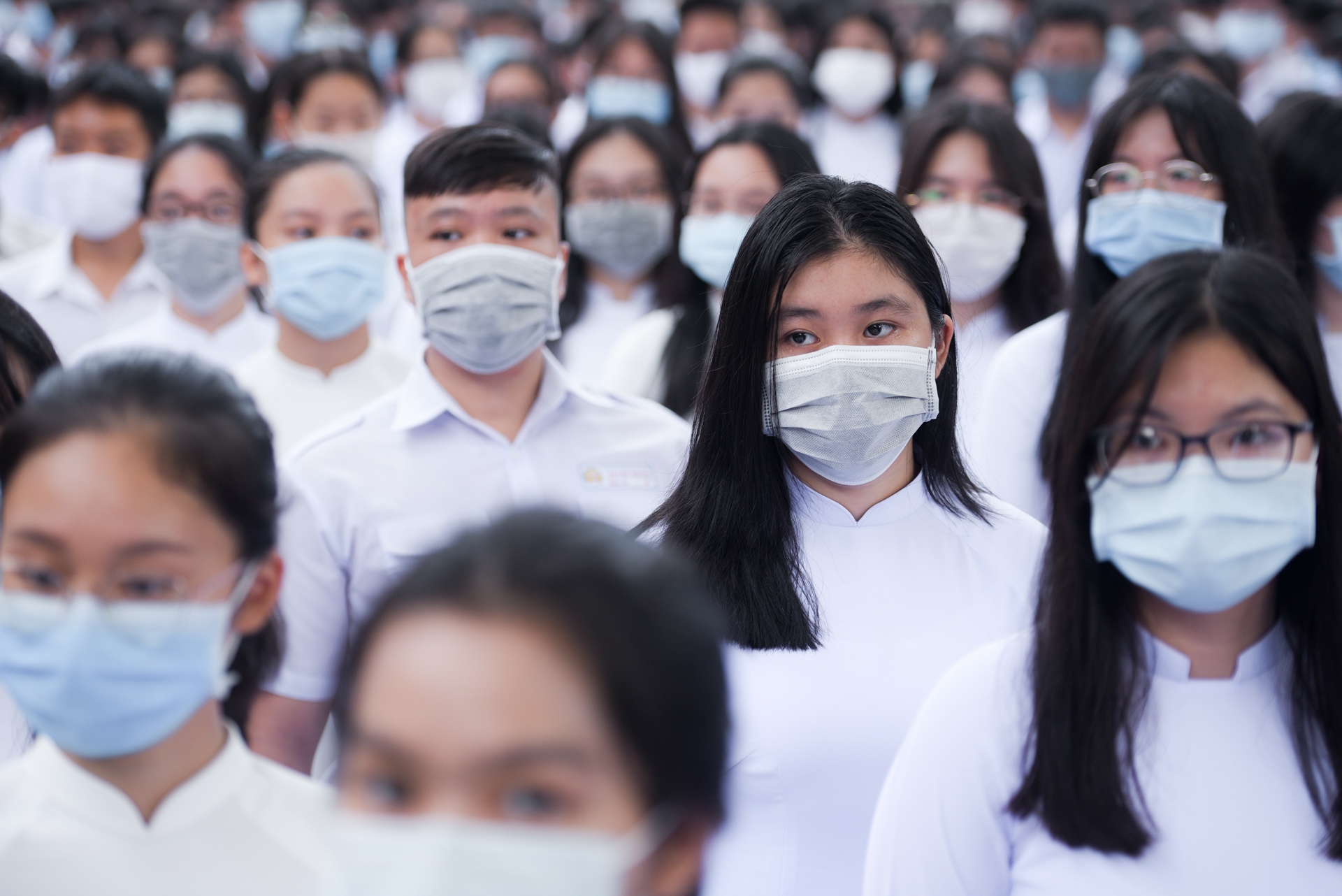 nữ sinh TP.HCM khai giảng 2020 ảnh 1 nu sinh TP.HCM khai giang 2020 anh 1