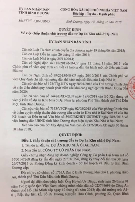 Cap phep du an cho Dung Lo Voi anh 1