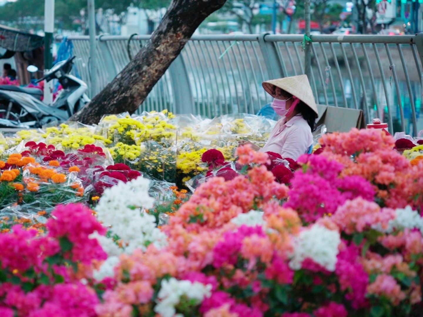Cho hoa ben Binh Dong vang ve nhung ngay cuoi nam hinh anh
