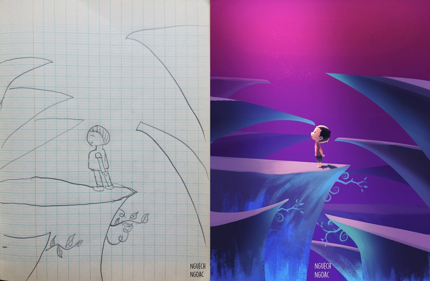 chang trai ve lai tranh thoi tieu hoc anh 9