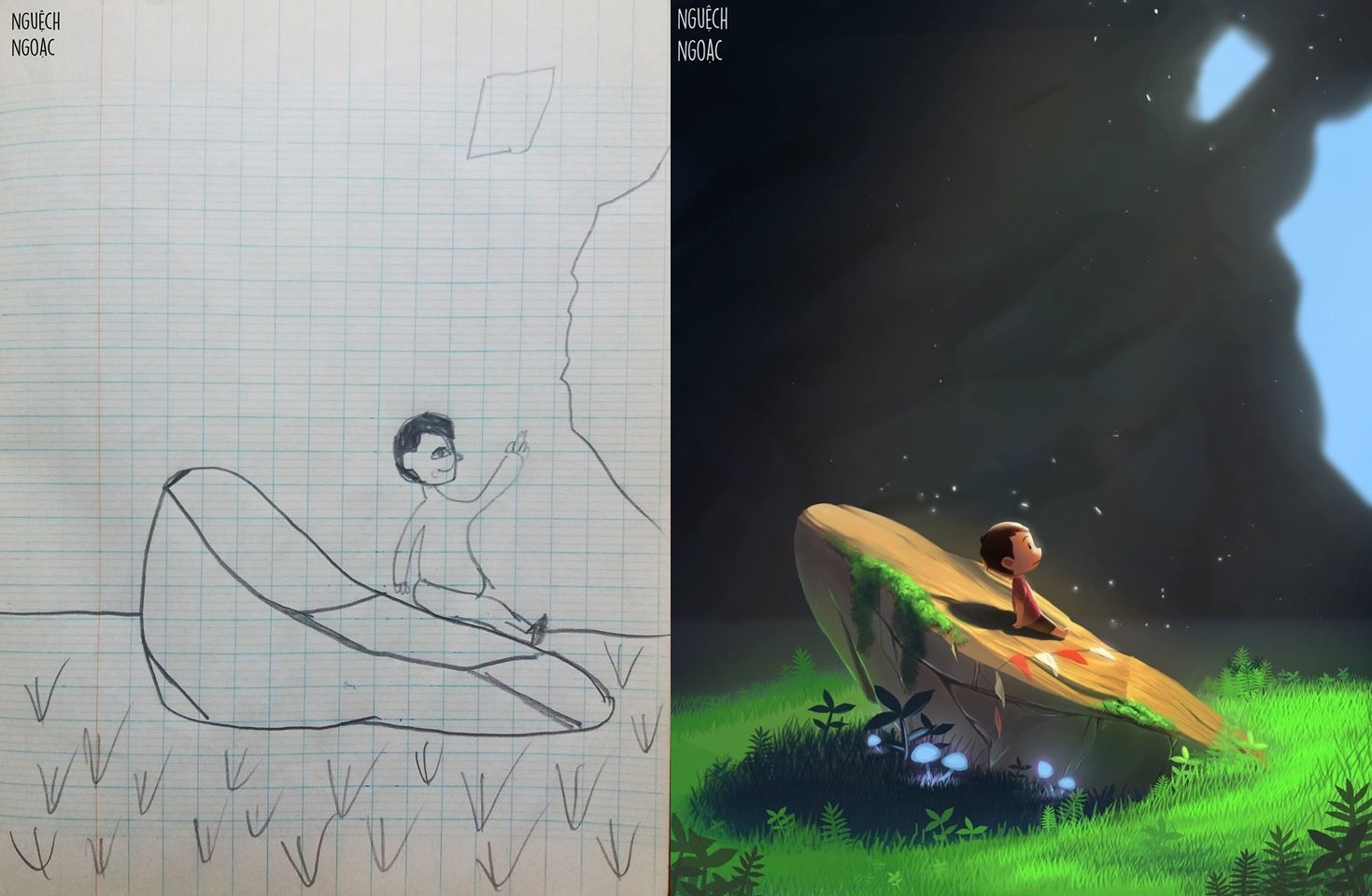 chang trai ve lai tranh thoi tieu hoc anh 5