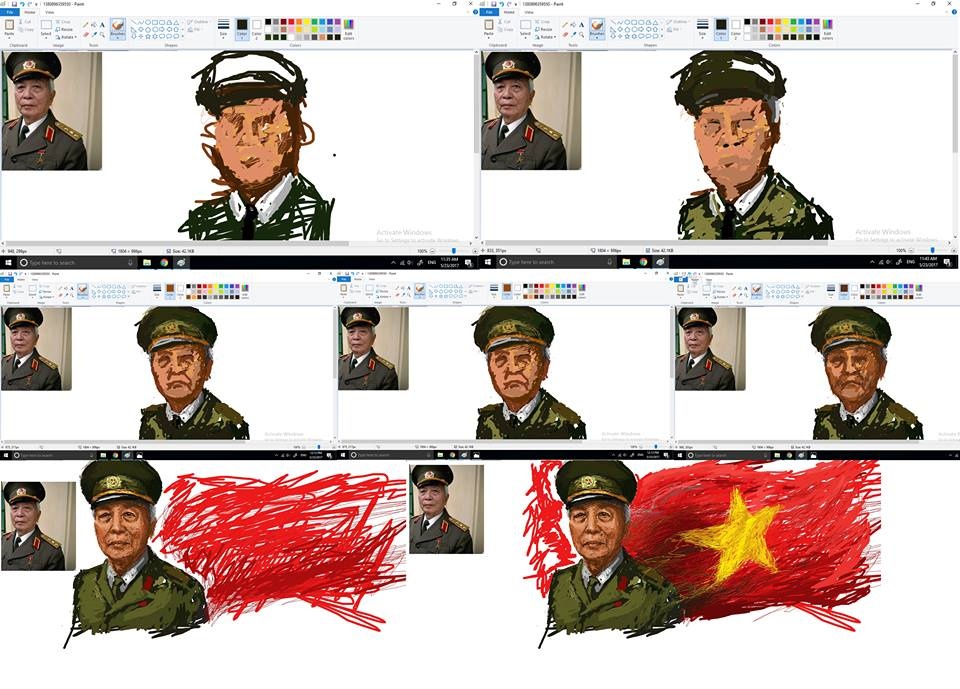 vẽ tranh võ nguyên giáp trên paint ảnh 2 ve tranh vo nguyen giap tren paint anh 2
