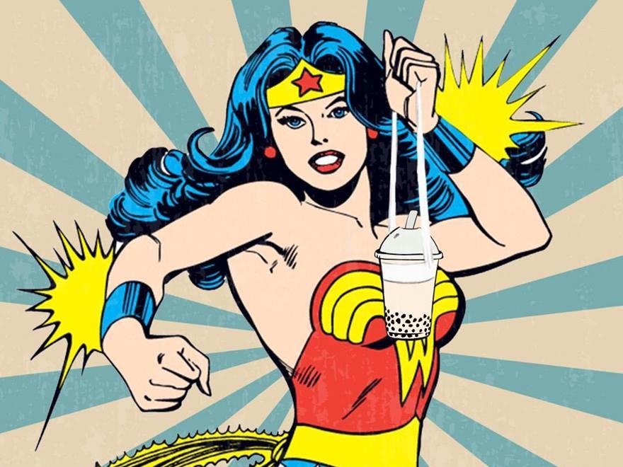 Loat anh che Wonder Woman thich uong tra sua, hay 'tha thinh' hinh anh