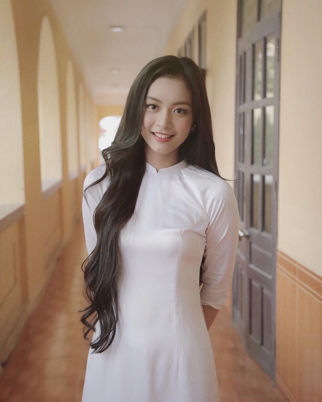 cô gái duyên dáng khi mặc áo dài ảnh 3 co gai duyen dang khi mac ao dai anh 3