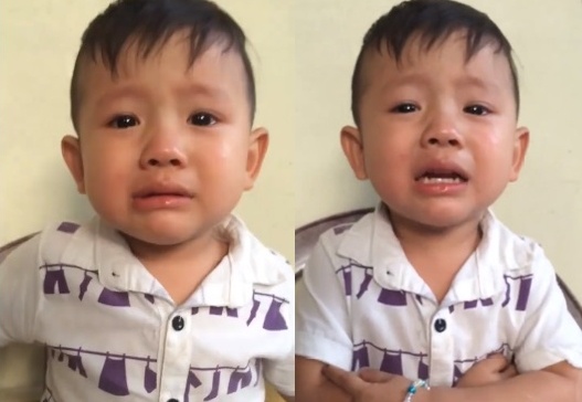 Cau be dang yeu vua meu mao vua hat 'Gui anh xa nho' hinh anh