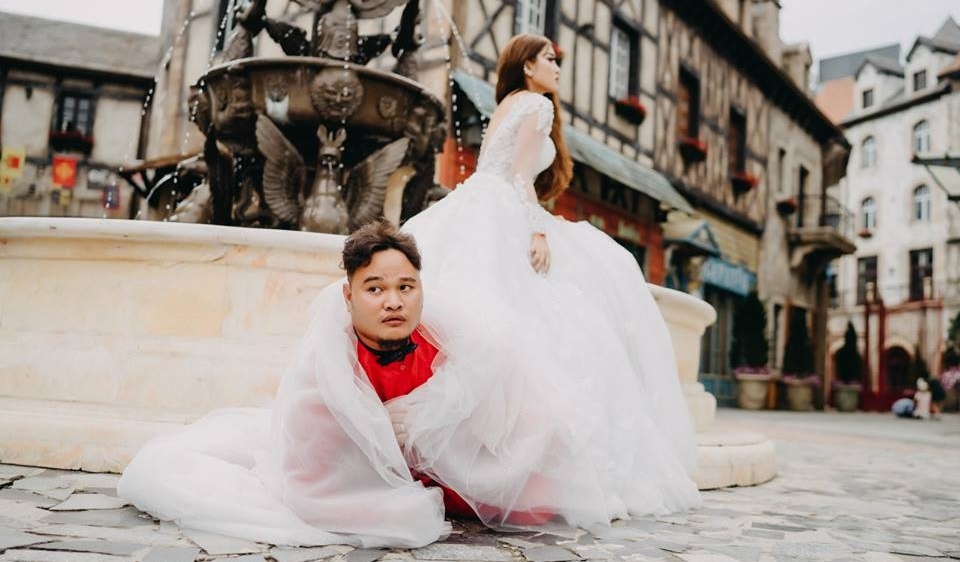 Clip hai truoc them dam cuoi Vinh Rau - Luong Minh Trang hinh anh