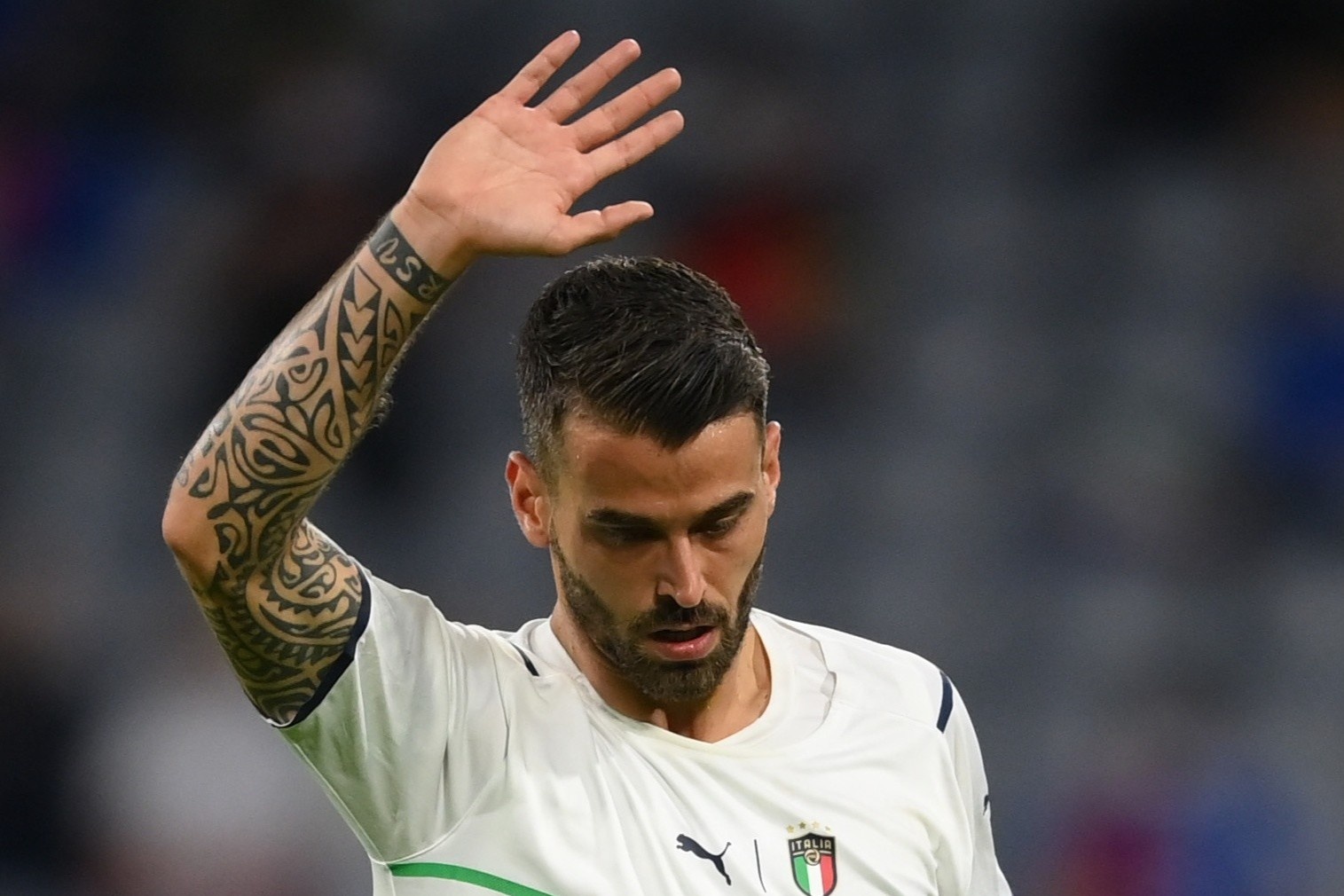 Nuoc mat cua Spinazzola trong ngay Italy vao ban ket hinh anh