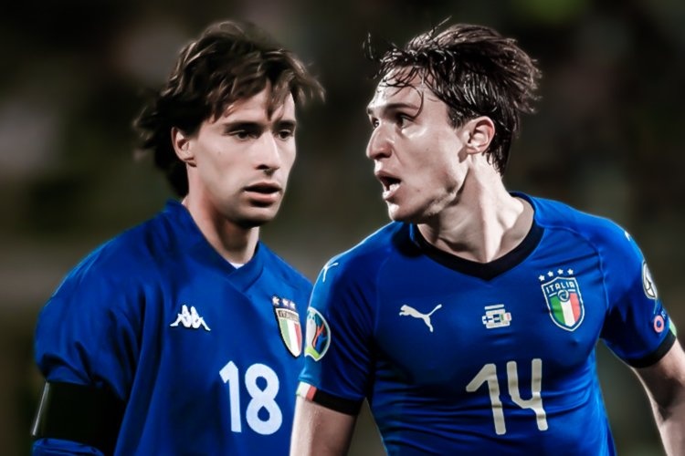 Mancini nang do ca hai cha con Chiesa hinh anh