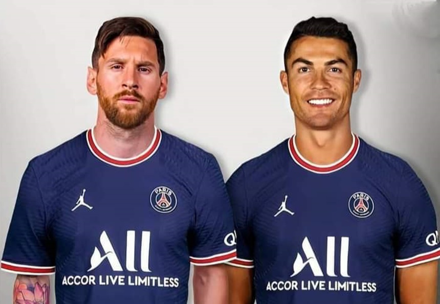 Ty phu Qatar bi chi trich vi dang anh Ronaldo mac ao PSG hinh anh