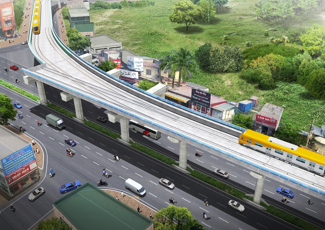 Phoi canh tuyen metro Ha Noi anh 1
