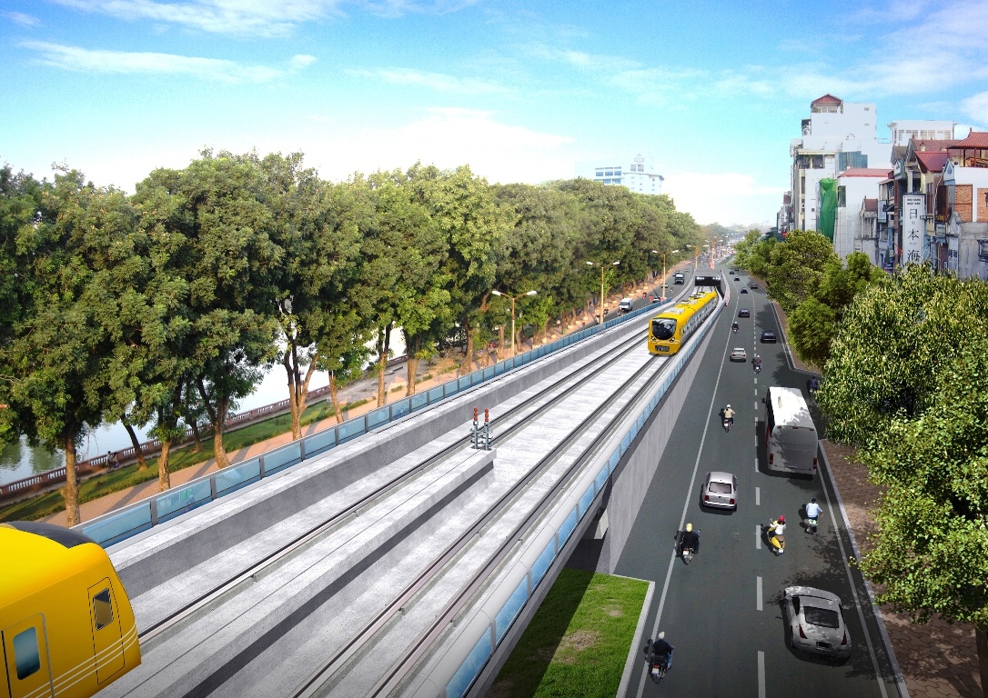 Phoi canh tuyen metro Ha Noi anh 9