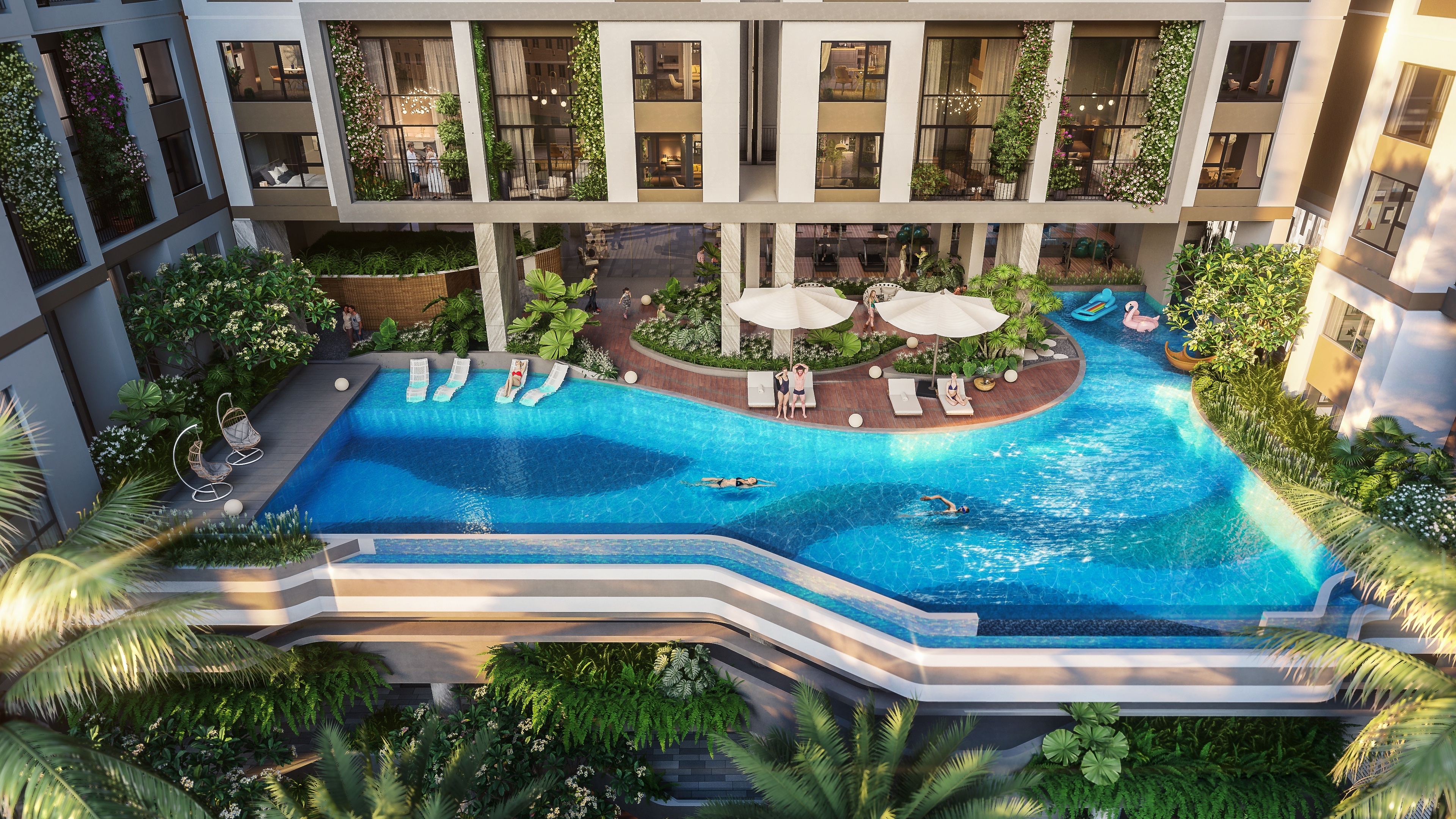 chung cu,  khong gian song xanh anh 4