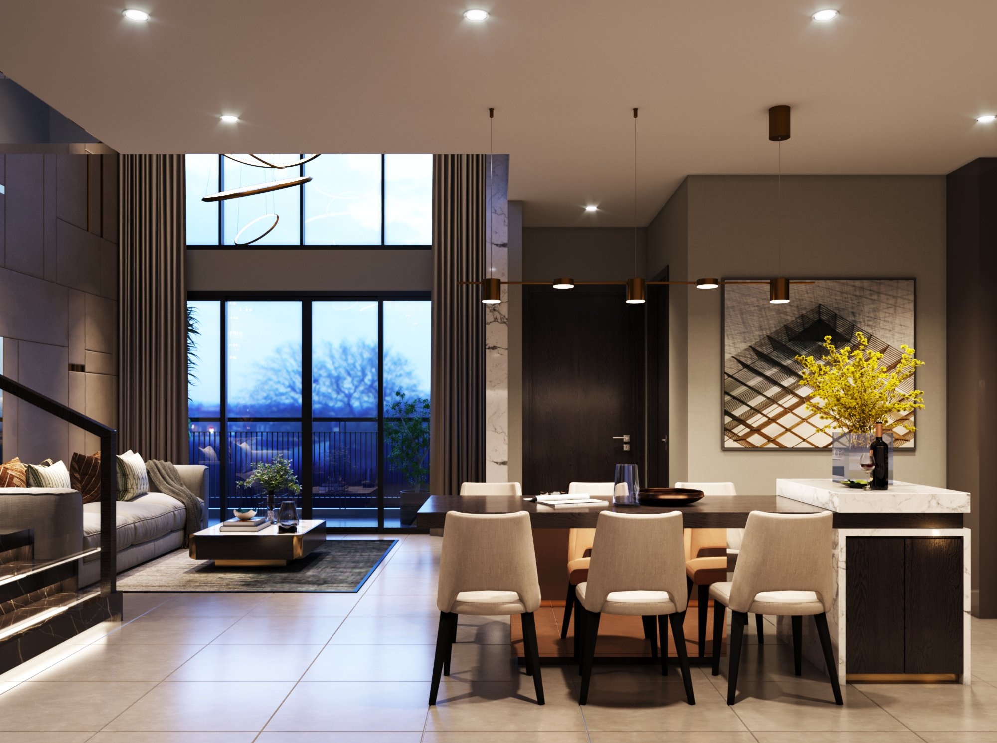 chung cu,  khong gian song xanh anh 2