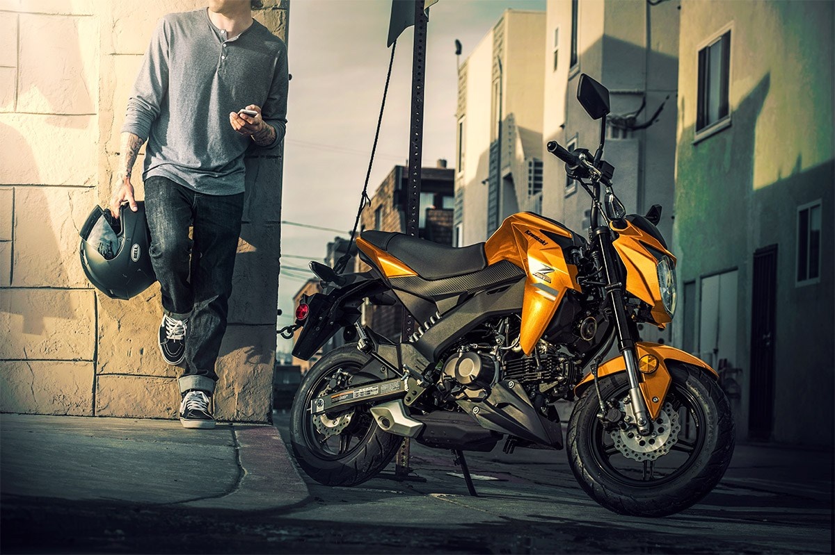 Kawasaki Z125 2019 ra mat - canh tranh Honda MSX anh 2