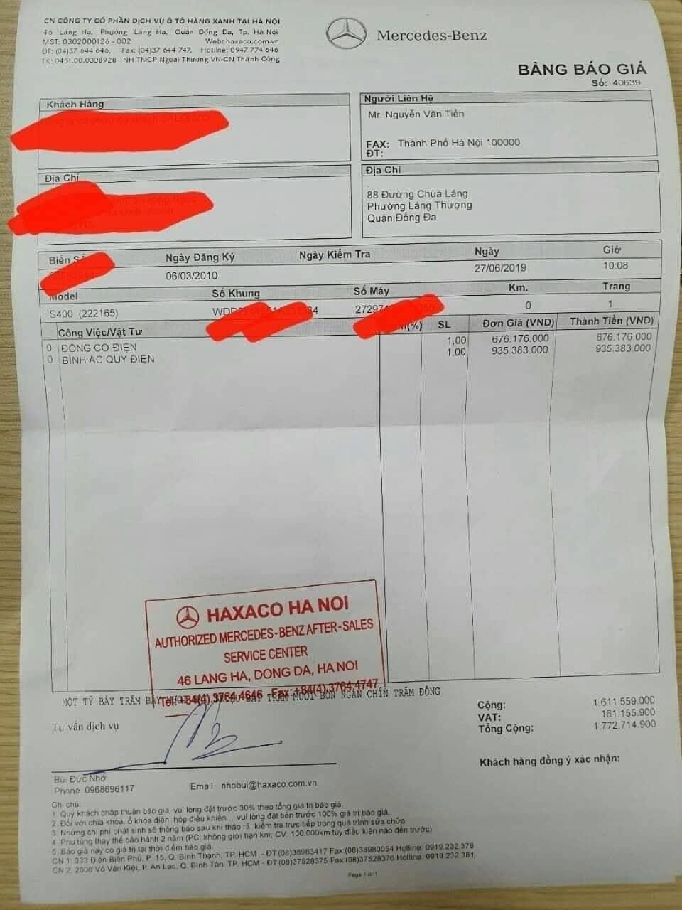 Mercedes-Benz S 400 bi hu dong co dien anh 1