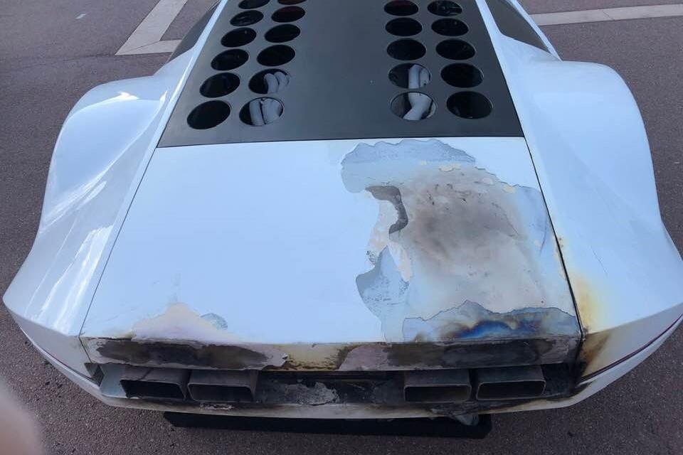 Sieu xe 'dia bay' Ferrari 512S Modulo Concept bi chay xem phan duoi hinh anh