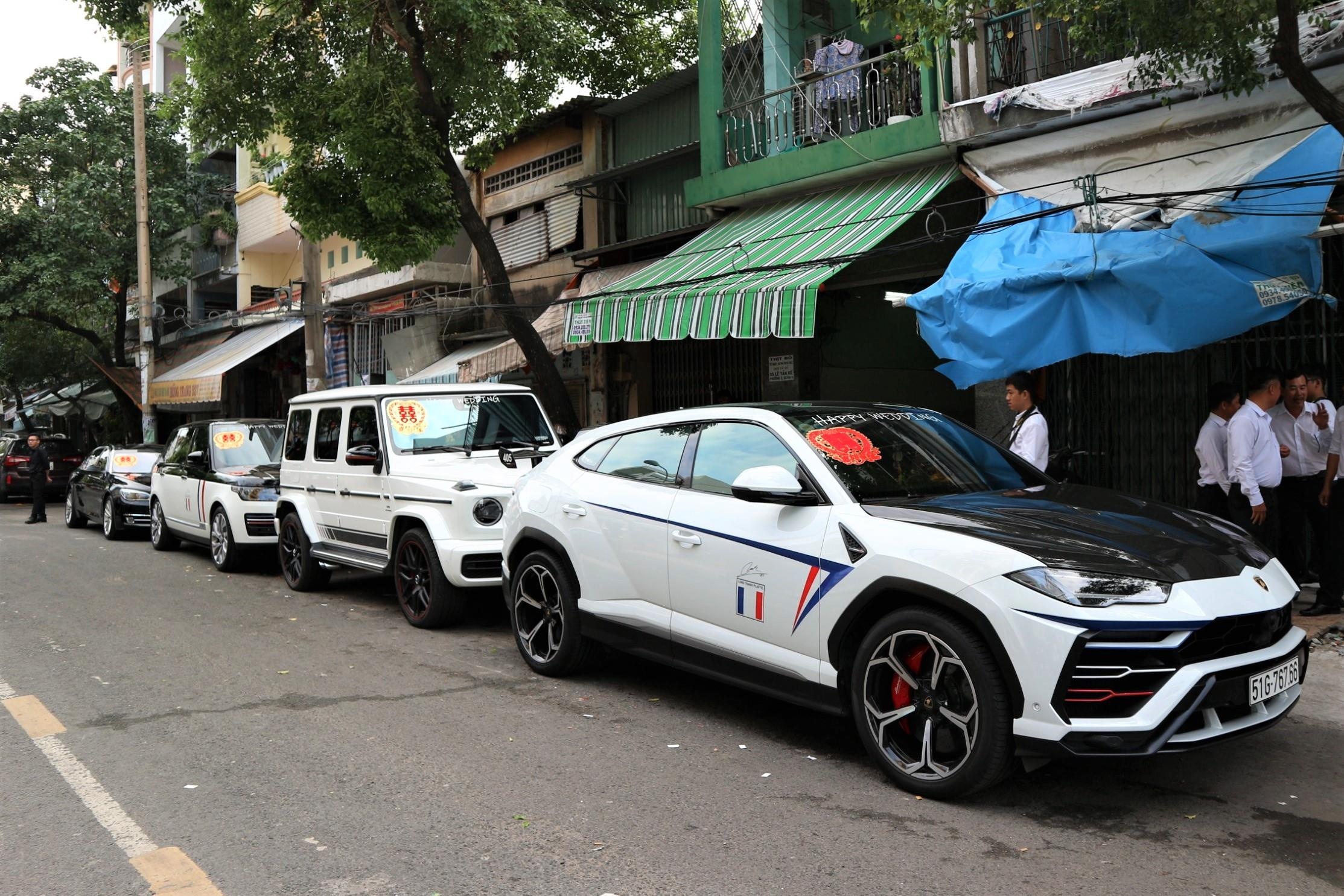 Dàn xe 50 tỷ trong đám cưới con gái Minh Nhựa ảnh 1 Dan xe 50 ty trong dam cuoi con gai Minh Nhua anh 1
