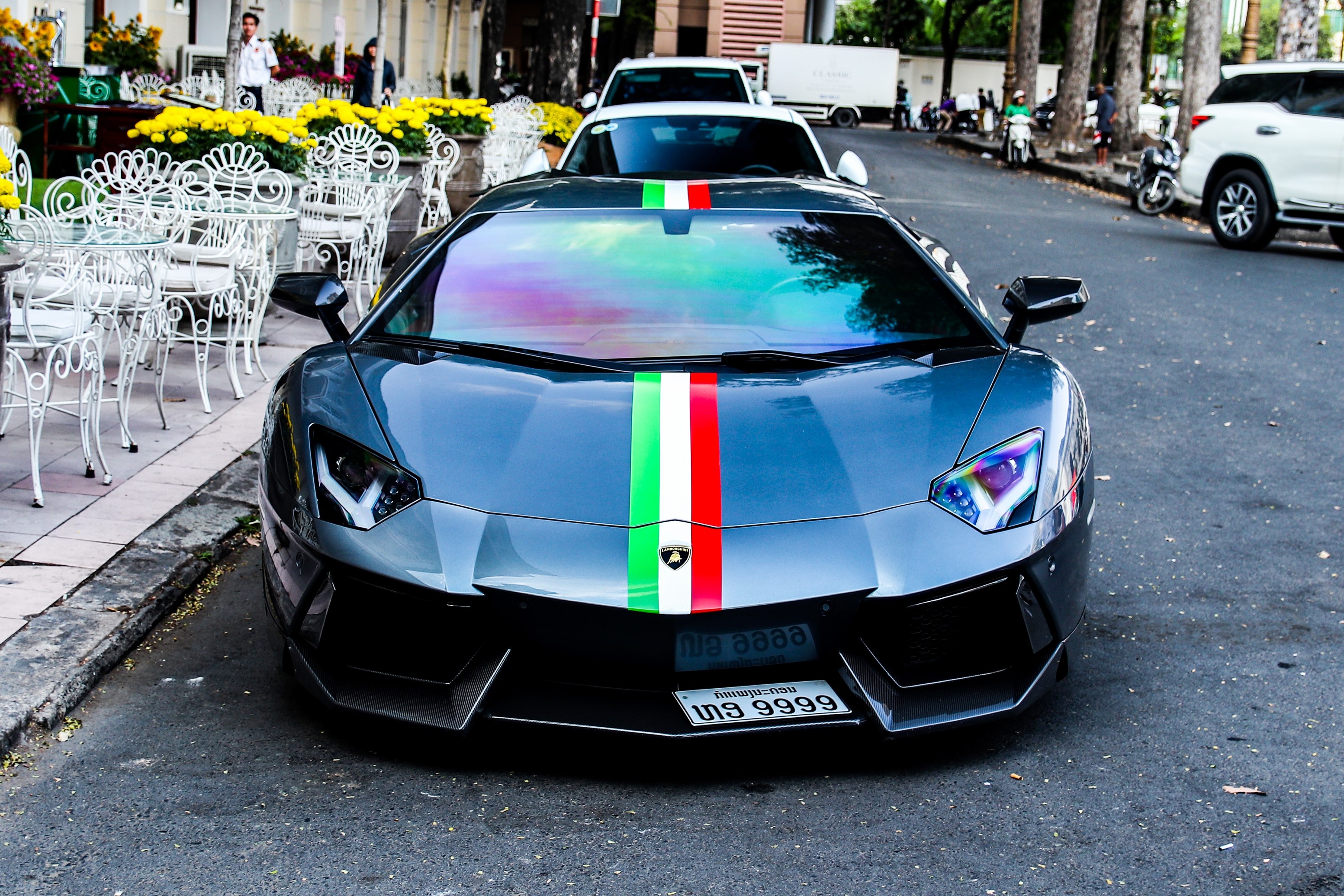 Lamborghini Aventador biển số tứ quý Lào ảnh 4 Lamborghini Aventador bien so tu quy Lao anh 4