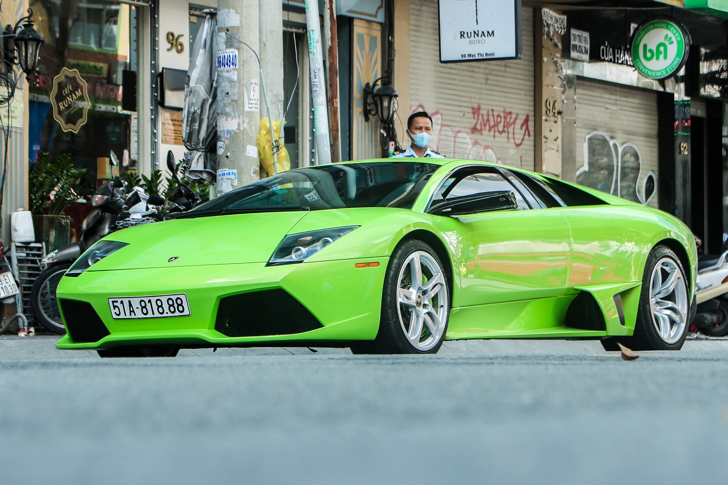 Lamborghini Murcielago mau xanh com doc nhat VN anh 1