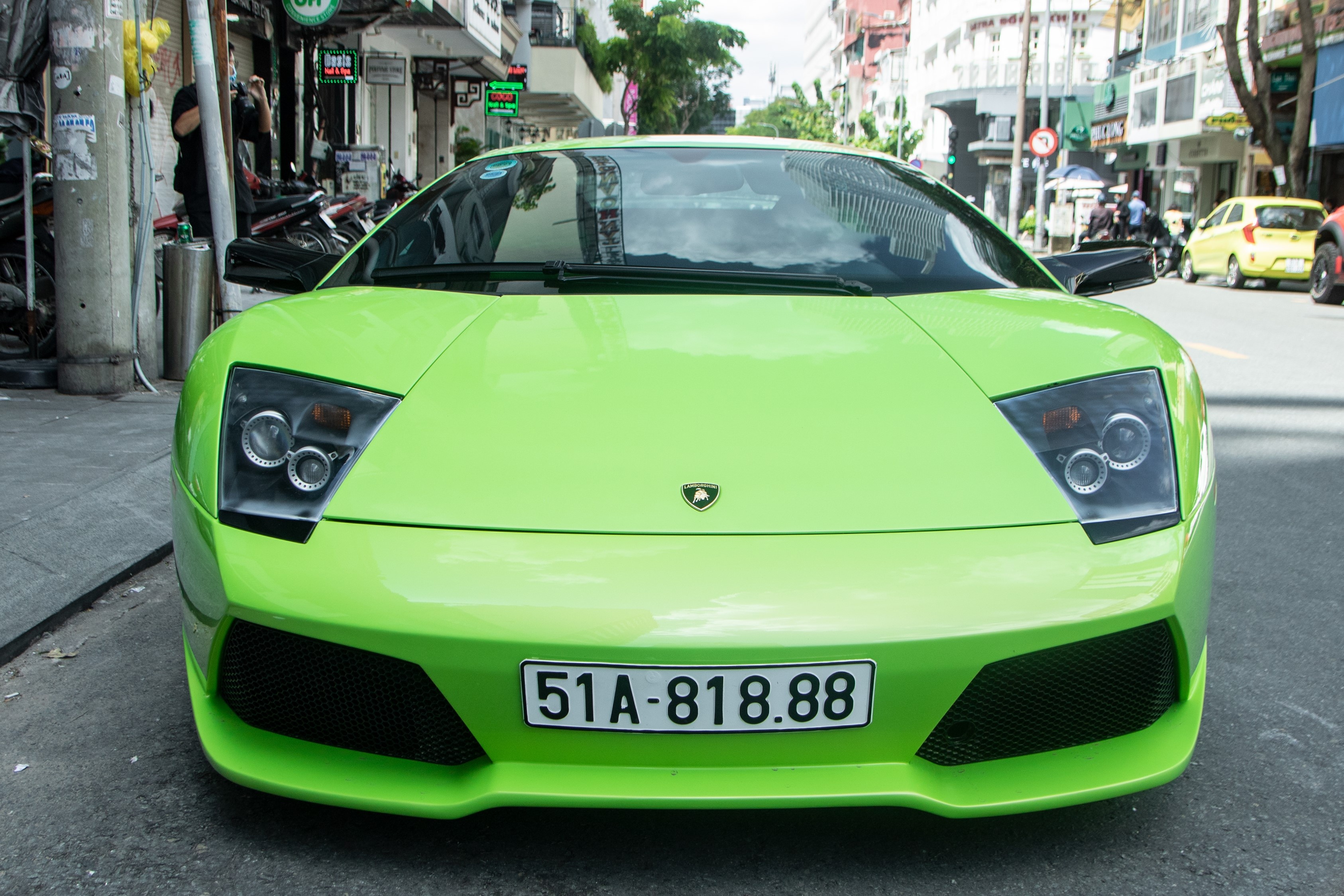 Lamborghini Murcielago mau xanh com doc nhat VN anh 4