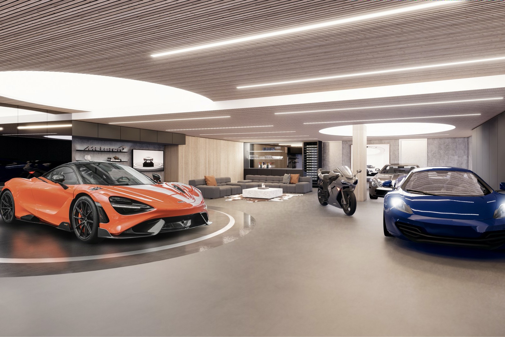 Garage sieu xe cua McLaren trong can penthouse 16 trieu USD hinh anh