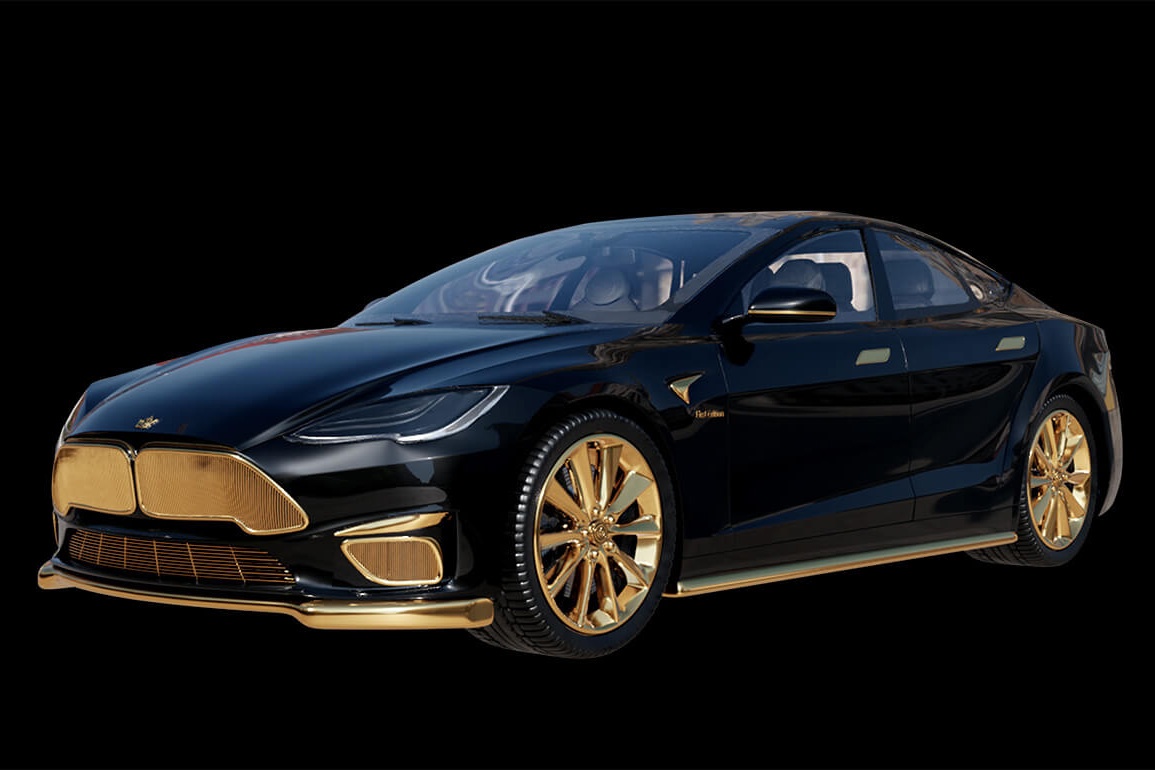Tesla Model S phien ban ma vang co gia ngang sieu xe hinh anh