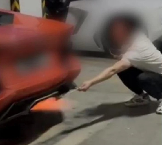 Lamborghini Aventador suyt bi thieu rui do nuong thit bang lua ong xa hinh anh