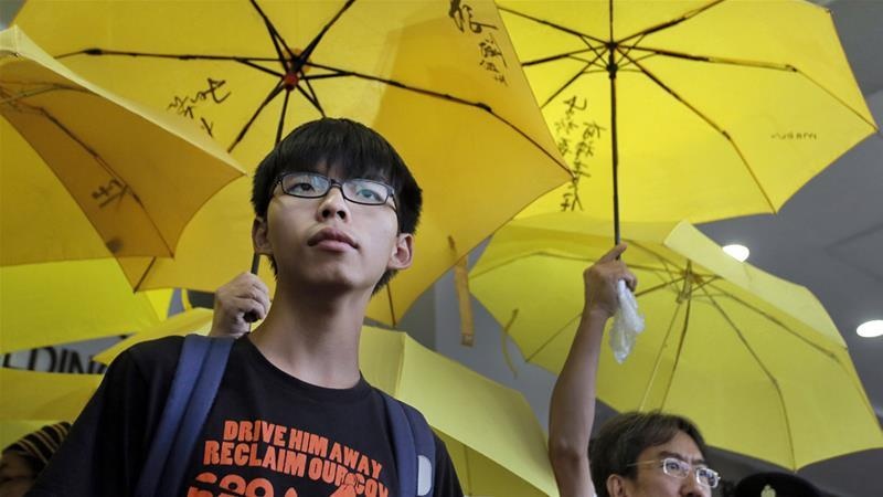 Thu linh bieu tinh Hong Kong Joshua Wong ra tu hinh anh