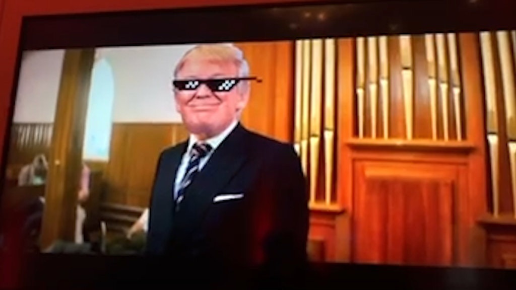 video chế TT Trump xả súng nhà thờ ảnh 2 video che TT Trump xa sung nha tho anh 2