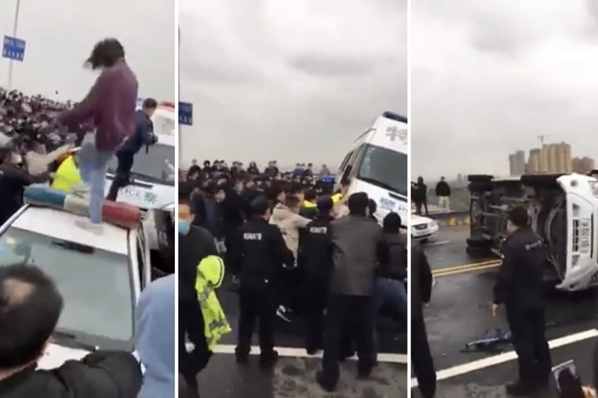 Dung do canh sat, nguoi dan do tranh cai go phong toa o Ho Bac hinh anh