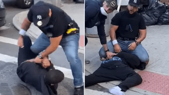 Canh sat bao luc voi nguoi vi pham gian cach o New York gay tranh cai hinh anh