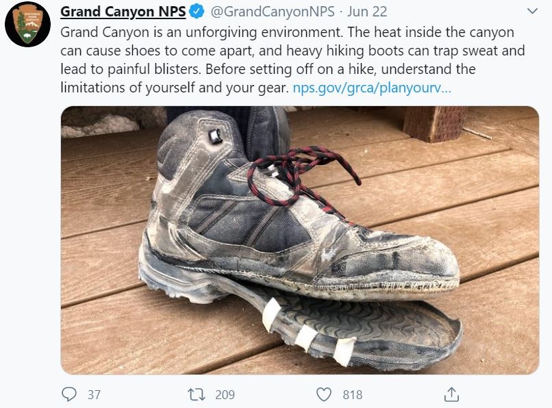 giay chay o grand canyon anh 1