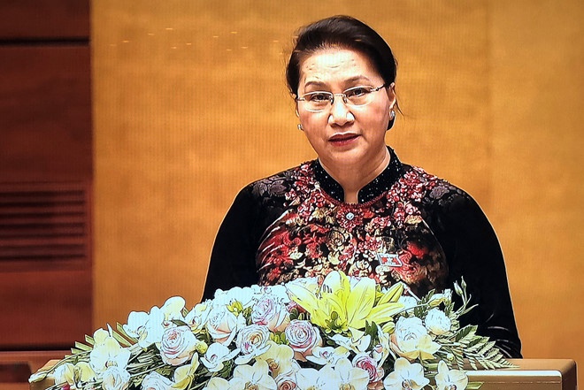 Chu tich Quoc hoi phat bieu khai mac ky hop thu 5 Quoc hoi khoa XIV hinh anh