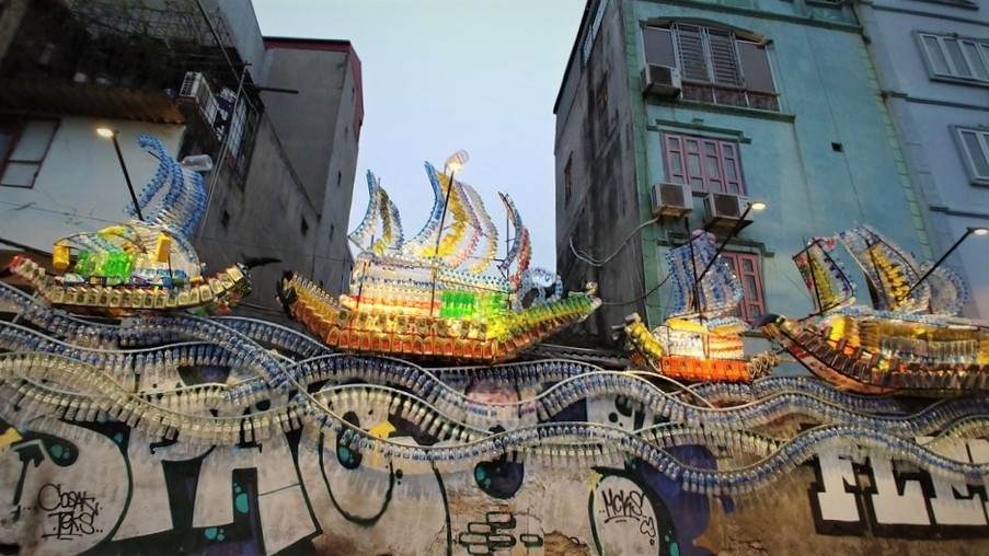 Bien bai rac thanh khong gian nghe thuat doc dao hinh anh