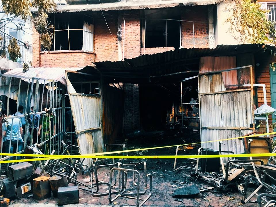 Hien truong vu chay khien mot nguoi chet trua chu nhat hinh anh