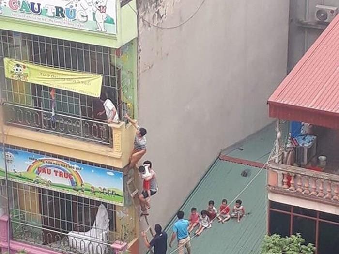 Cháy trường mầm non Hà Đông ảnh 1 Chay truong mam non Ha Dong anh 1